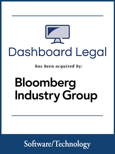 Dashboard Legal has been acquired by Bloomberg Industry Group