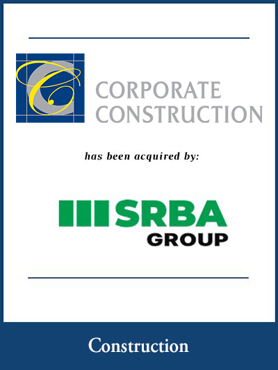 Corporate Construction Inc. has been acquired by SRBA Group
