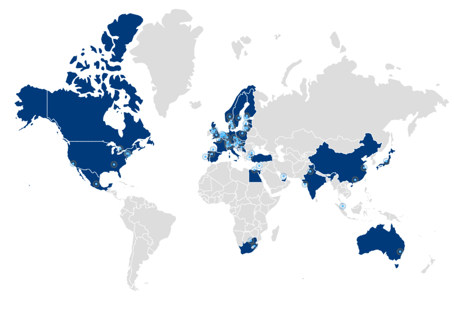 international services map